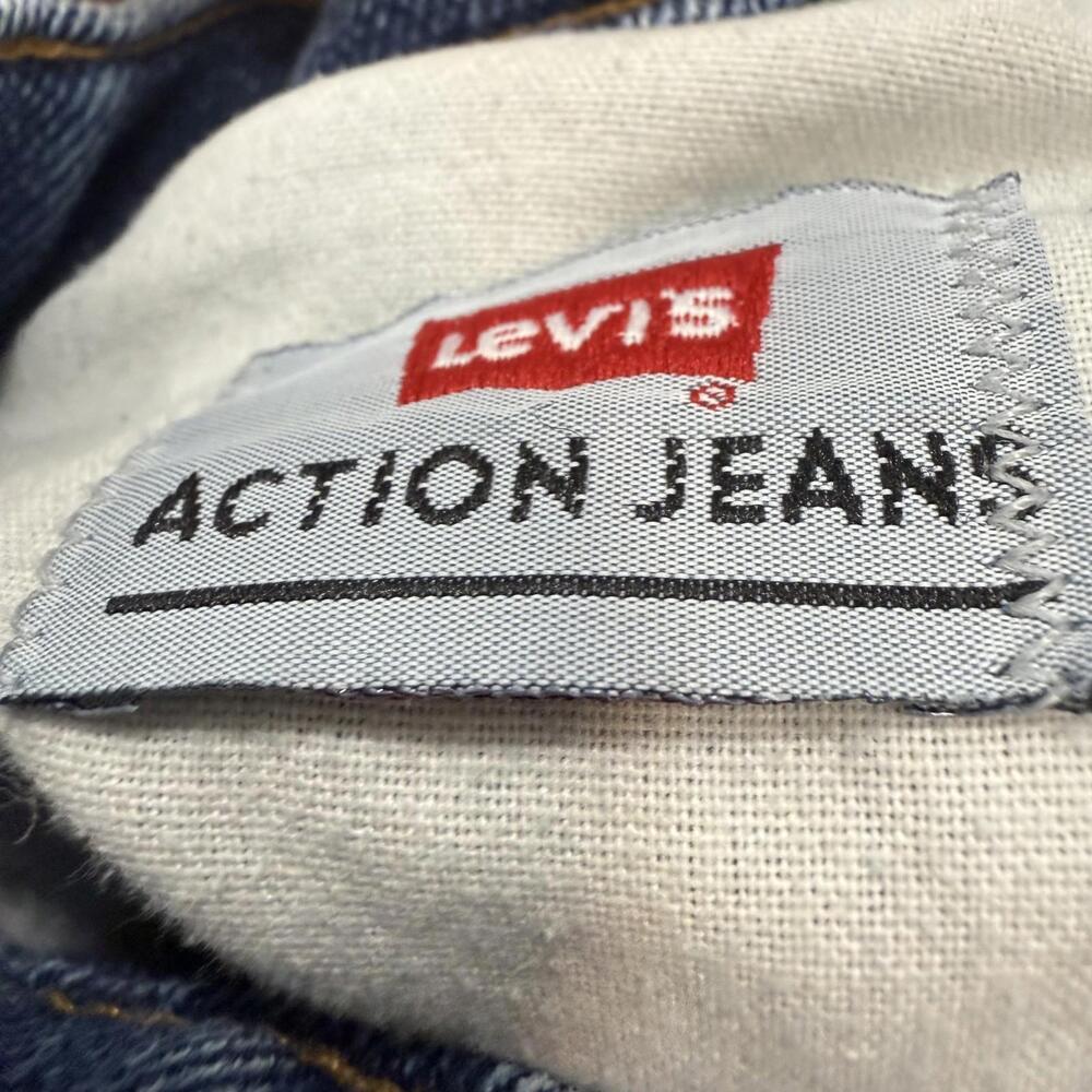 Vintage Levi's Action Jeans Straight Fit Blue Mens 34W 28L Brown‎ Tab - Picture 8 of 8